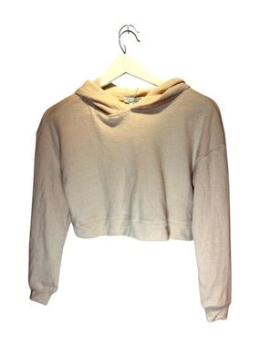 Better Together Women’s Ballet Pink Soft Waffle Knit Cropped Hoodie Size XS